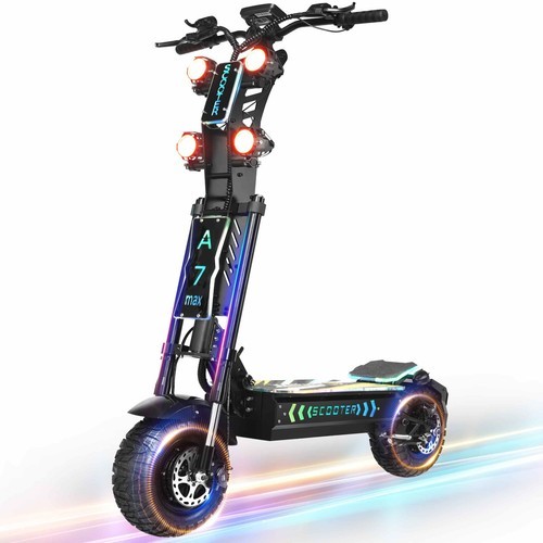 Dual Motor 10000W Electric Scooter 13" 72V 50Ah Off Road Fast E Scooter 60MPH