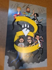 Signed Promo Poster Of A Music Artist Unsure Of Band Autographed 17"×11"