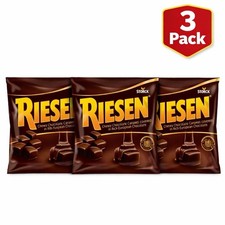 3 x Riesen Chewy Chocolate Caramel Candy 2.65 oz Bags Rich European Chocolate