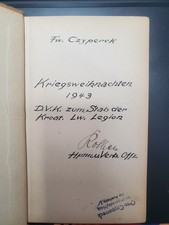 Unikat WWII Widmung 1943 Kroatische Luftwaffen-Legion Feldwebel Kriegsweihnachte
