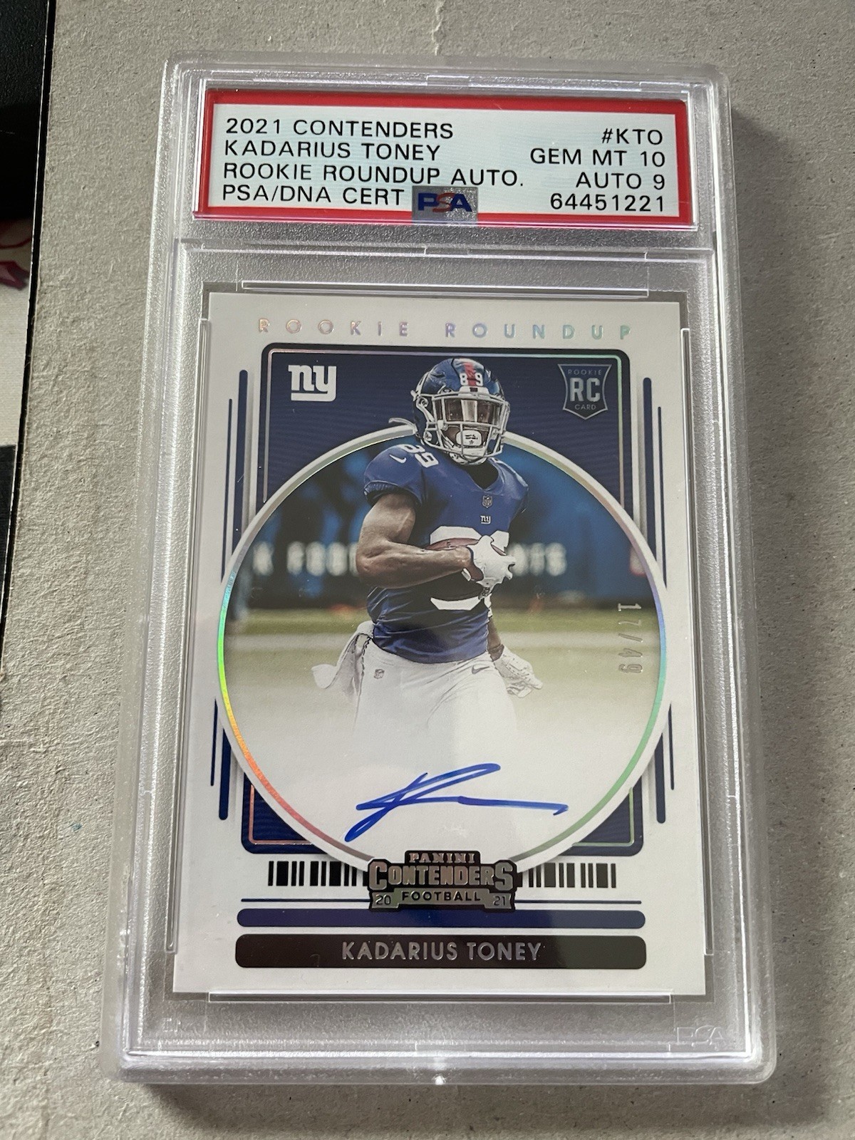 2021 Panini Contenders - Rookie Roundup Autographs Rps Kadarius Toney PSA 10!