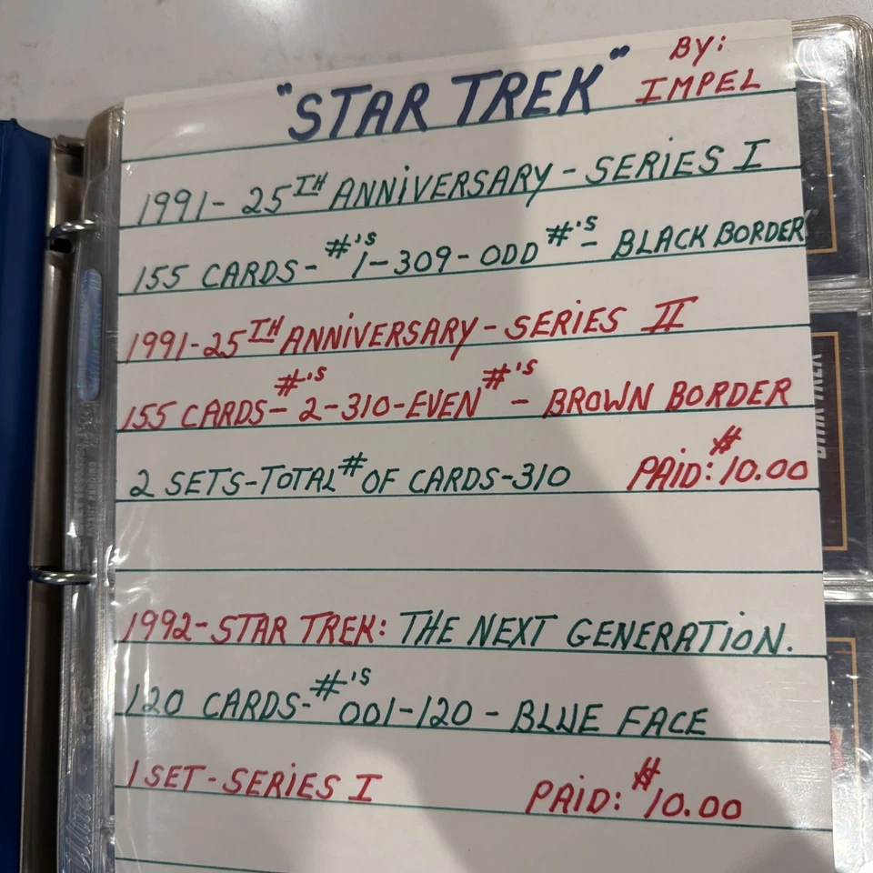 Лот коллекционных карт 1991/92 Star Trek 25th Anniversary Series 1 2 & Next Generation - Изображение 2 из 4