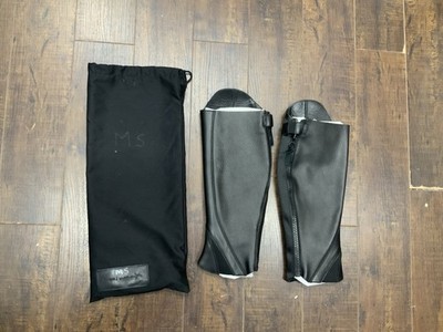 New Freejump Chaps America Black Leather Ms Size Half Chaps Horse Riding