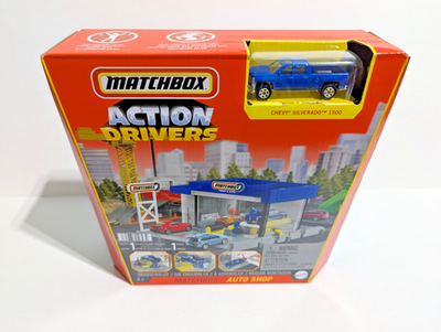 Matchbox Action Drivers Auto Shop Playset w/ Chevy Silverado 1500