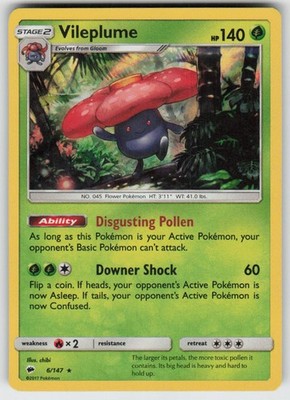 GGC-3 Vileplume 6/147 Holo Rare SM - Burning Shadows
