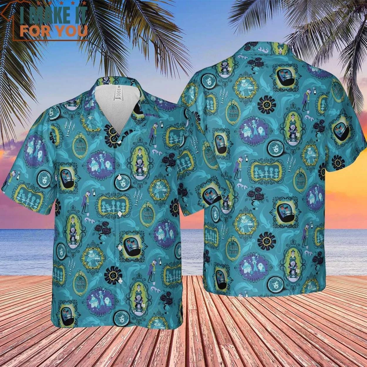 Haunted Mansion Pattern Hawaiian Shirt, Fun and Stylish Hawaiian Shirts