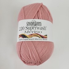Cascade Farms 220 Superwash Merino Wool Color 73 Coral Cloud 100 g, 220 yd