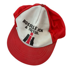 Rossville Truck  Tractor Co. Red White Snapback Trucker Hat Cap