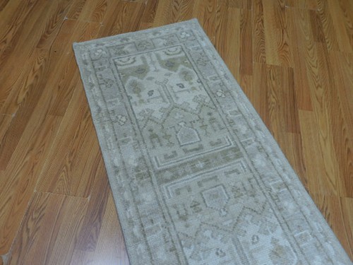 Colorful Turkish oushak hand knotted wool Transitional Design 2.4x9 Rug Runner - Picture 7 of 14