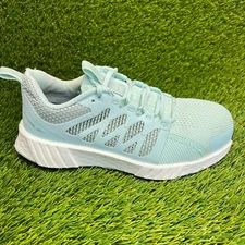 Reebok Fusion Flexweave Womens Size 8M Blue Composite Toe Safety Work Shoes