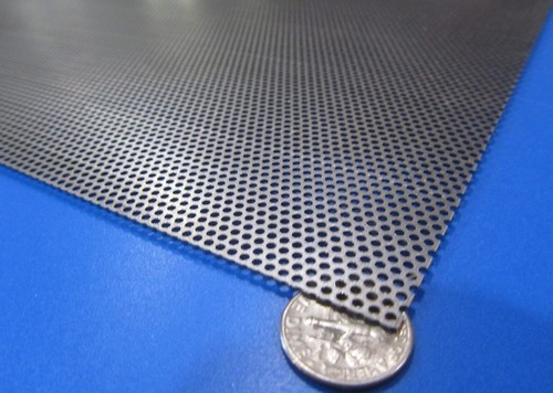 Perforated Staggered Steel Sheet .036" Thick x 24" x 24", .062" Hole Dia., 41% - Picture 7 of 10