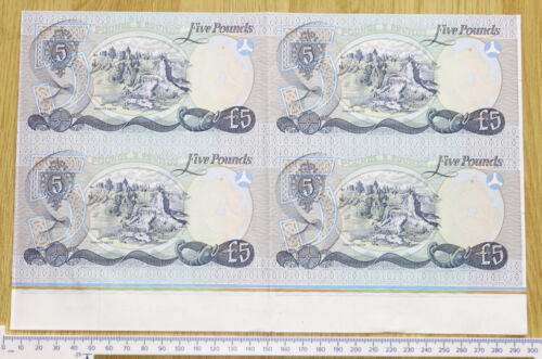 1979 UNCUT SHEET £5 Provincial Bank of Ireland Limited P-248b -{ aUNC }- PROOF - Picture 4 of 4