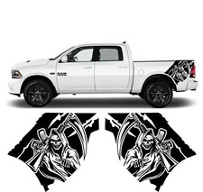 Compatible With Dodge Ram Grim Reaper Bed Graphics Vinyl Bedsides Rear .. Set Compatible With Dodge Ram Grim Reaper Bed Graphics Vinyl Bedsides Rear .. Set