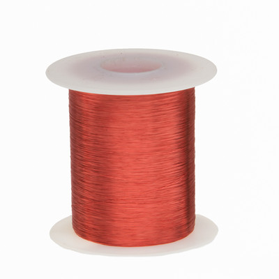 43 AWG Gauge Enameled Copper Magnet Wire 2 oz 8262' Length 0.0024'' 155C Red