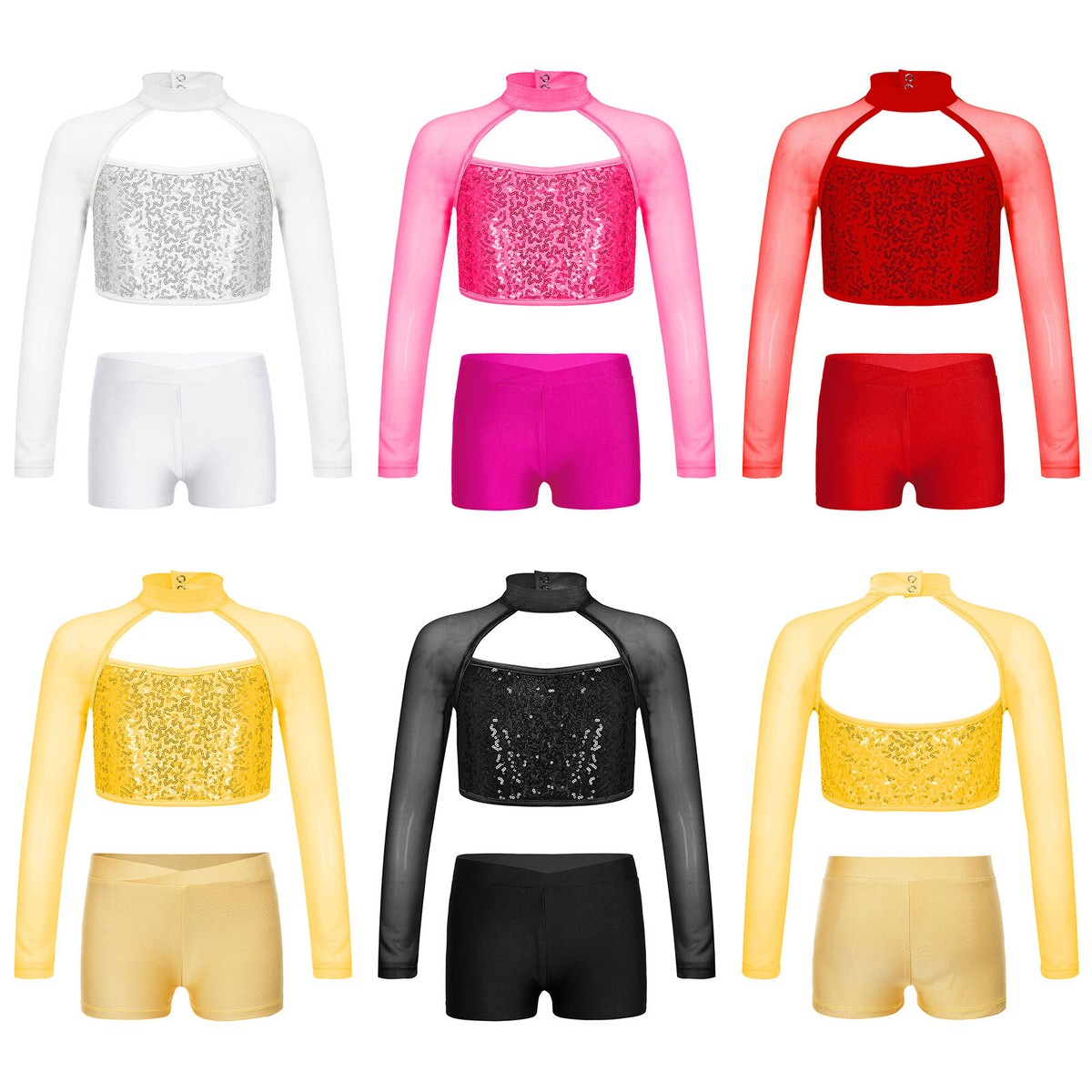 Kids Girls Shirt And Bottoms Modern Outfit Hip Hop Crop Top With