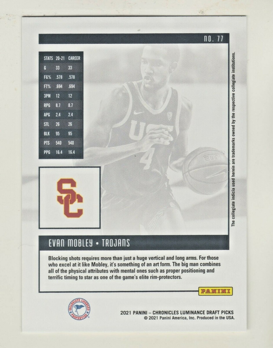 2021-22 Panini Chronicles LUMINANCE EVAN MOBLEY RC Rookie