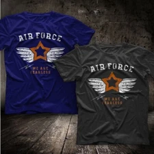 New Design Wings Front 'We are fearless' New Logo Military Air Force T-Shirt 742