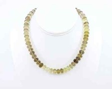 10mm AAA+ Micro Faceted Rondelle Ombre Citrine Gemstone Layering Necklace