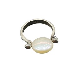 925 Sterling Silver Pearl Ring Size 7.25 Minimalist Casual Everyday