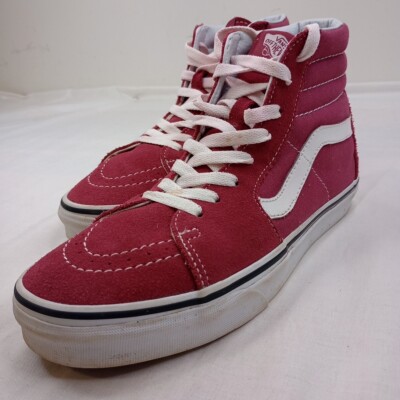 Vans Sk8-Hi Shoes Maroon W8 Canvas Casual High Top Skater Sneakers  721356