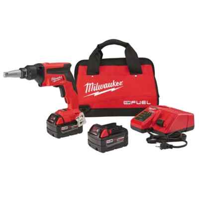Milwaukee 2866-22 M18 FUEL 18V 5.0Ah Auto Start Drywall Screw Gun Kit NEW!