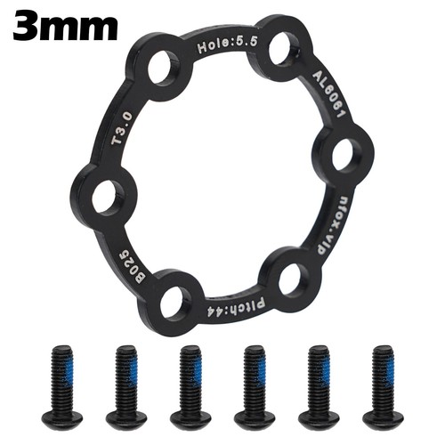 eMagTech Entretoise de disque de frein de 3 mm avec vis en alliage d' aluminium, convient à la plupart des vélos de montagne