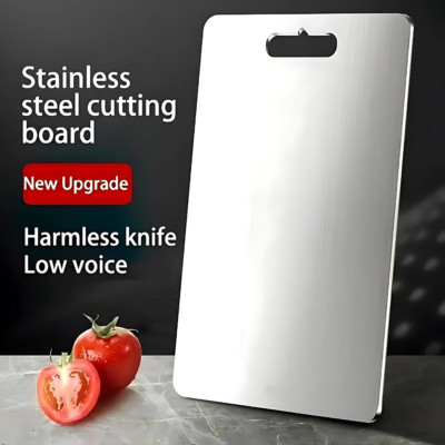 Double-Sided Stainless Steel Cutting Board   Durable & Easy-to-Clean