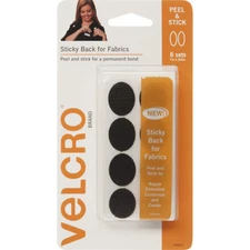 VELCRO(R) Brand Sticky Back For Fabric Ovals 1"X.75"-Black (Pack of 6)