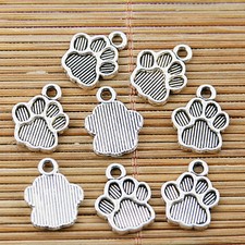 30pcs Tibetan silver footprint charms EF1687