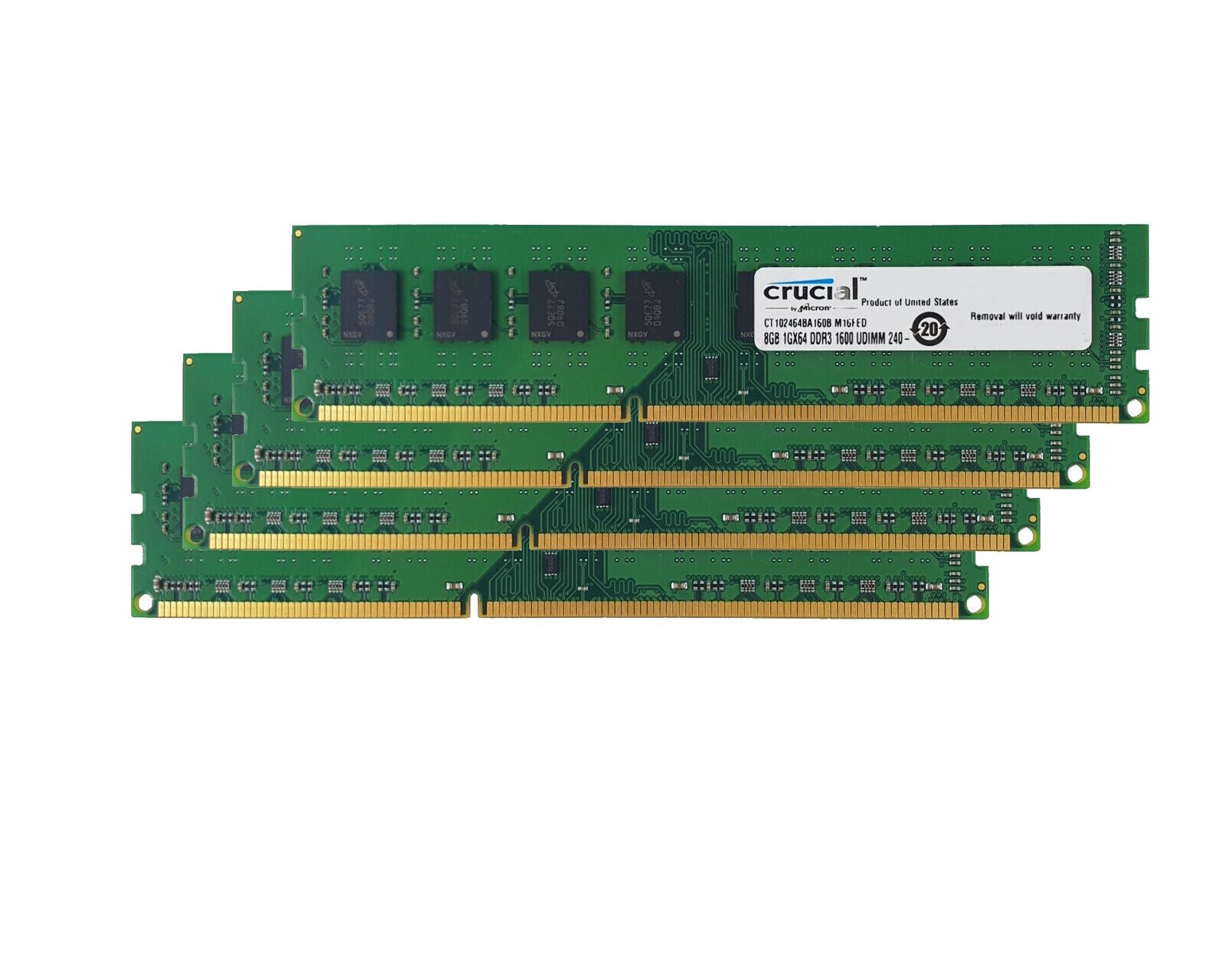 8GB DDR3 1600Mhz PC3-12800U 240 Pin DIMM Crucial RAM CL11 Arbeitsspeicher für PC