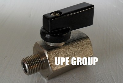 10 Pack Mini Ball Valve - 1/2" Male X Female NPT, Chrome Plated Brass, 450 PSI (Bulk Set)