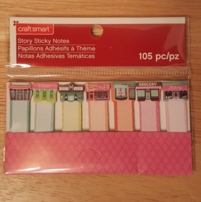 NEW Craft Smart Town Shops Story Sticky Notes 105 pcs.