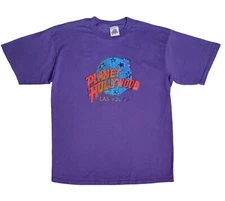 Planet Hollywood Las Vegas T Shirt Short Sleeve Crew Neck Purple Mens XL