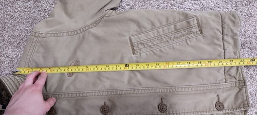 Abercrombie Fitch Adirondack Jacket Mens Medium (M) Beige Faux Fur (FITS SMALL) - Picture 22 of 24