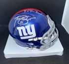 TIKI BARBER signed auto NEW YORK GIANTS SPEED Mini Football Helmet w/COA BECKETT