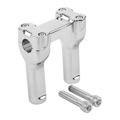Chrome 4'' Handlebar Riser Fit For 1'' Bar Harley Dyna Softail Low Rider Street B