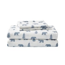 Queen Sheet Set, Warm Breathable Cotton Flannel Bedding with Deep Pockets,