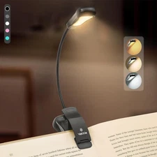 Vekkia/LuminoLite Rechargeable Book Light, Reading Lights for Books in Bed, 3 Co
