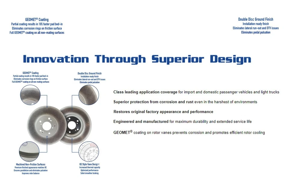 For GMC Acadia 2007-2017 Centric 320.66069F GCX Plain 1-Piece Front Brake Rotor Foto 3 de 3