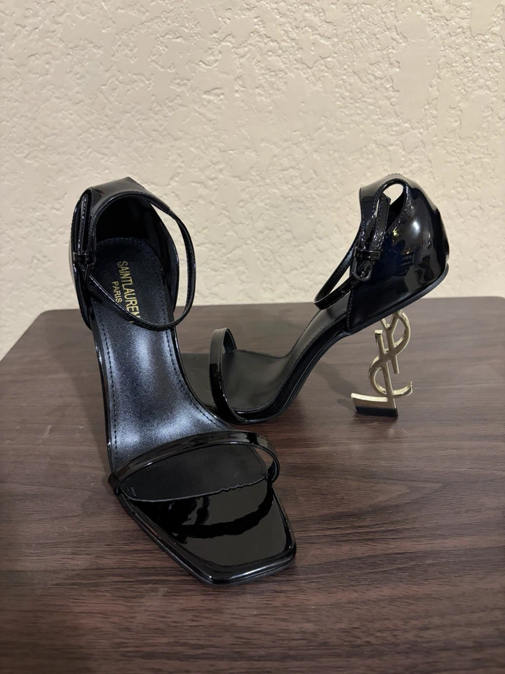 Zapatos de tacón YSL Saint Laurent Opyum 110 charol negro talla 38EU 7US Foto 3 de 4