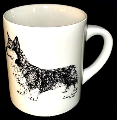 Vintage 1985 Signed Cindy Farmer CORGI Mug