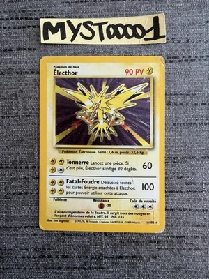 Carte Pokémon Electhor 16/102 Holo Set De Base Wizards Français Occasion - Photo 1/4