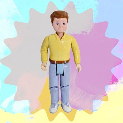Fisher Price Loving Family Dream Dollhouse Brown Hair Dad Man Yellow 1993