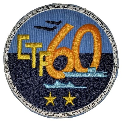 CTF 60 COMMANDER TASK FORCE EUROPE AND AFRICA 6TH FLEET US NAVY PATCH - ORIGINAL