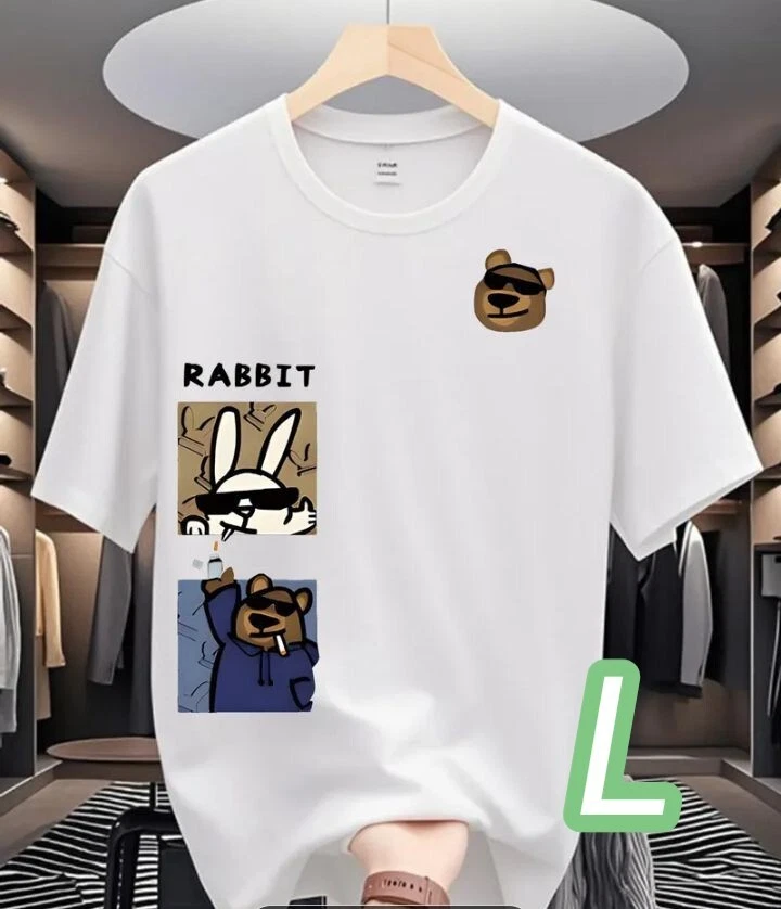 Dry T White L Size Rabbit Bear Quick Dry Breathable Material Size