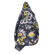 Vera Bradley Lighten Up Sling Backpack Charmont Meadow Gray