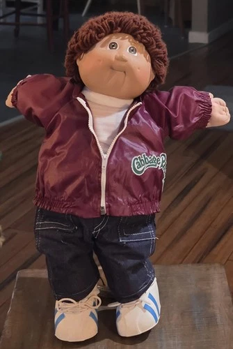 New ListingVintage Cabbage Patch Kids Boy Doll Brown Hair Eyes Dimples HM 2 Outfit