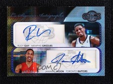 2008-09 Topps Co-Signers Dual Platinum Hyper 1/1 Rudy Gay Jamario Moon Auto 2d0