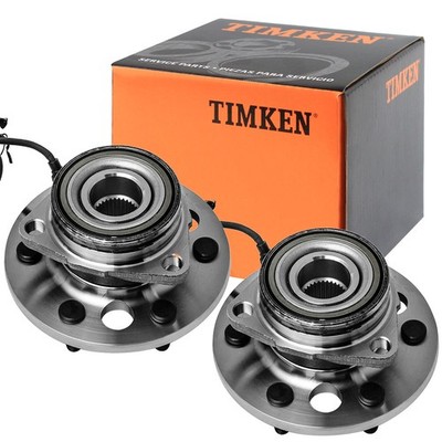 4WD TIMKEN Front Wheel Hub & Bearings Pair for 95-99 Chevy GMC K1500 Tahoe Yukon