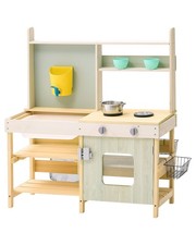 Mud Kitchen for Kids Wooden Toy Play Kitchen Set Outdoor Toddler Grocery S